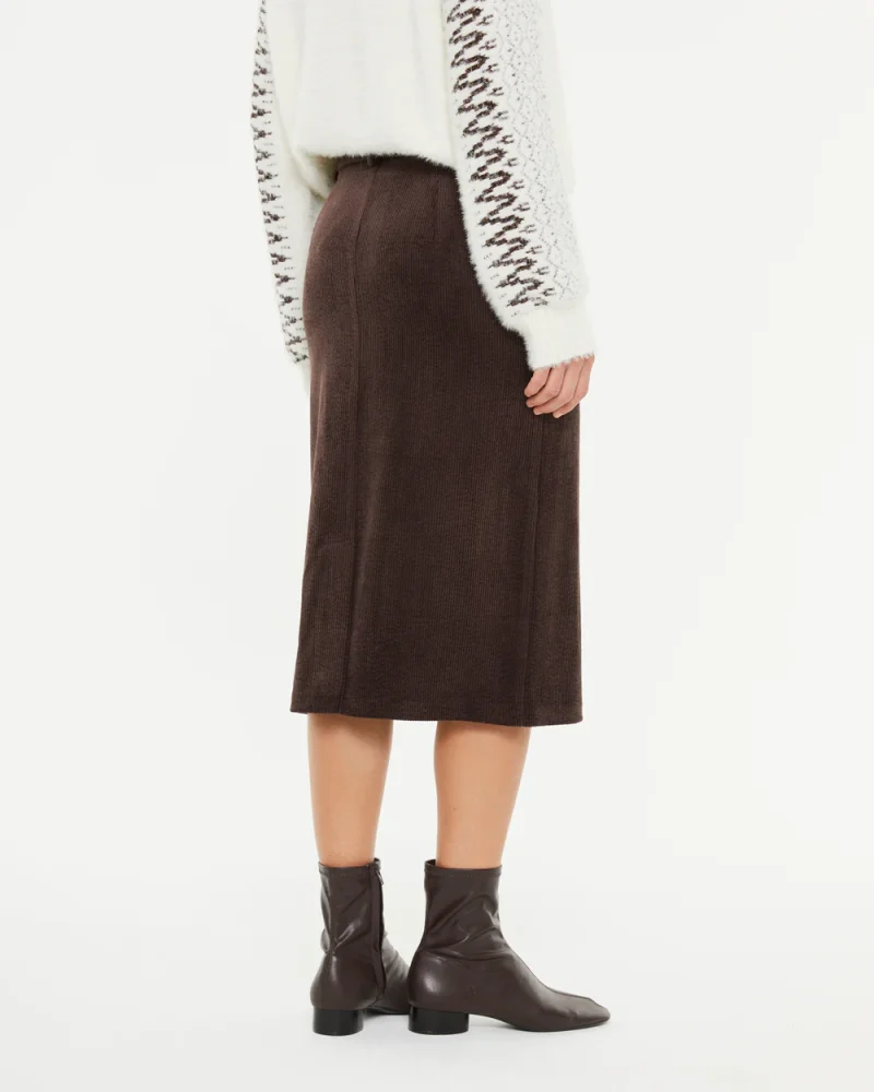 Falda midi pana Paz Torras