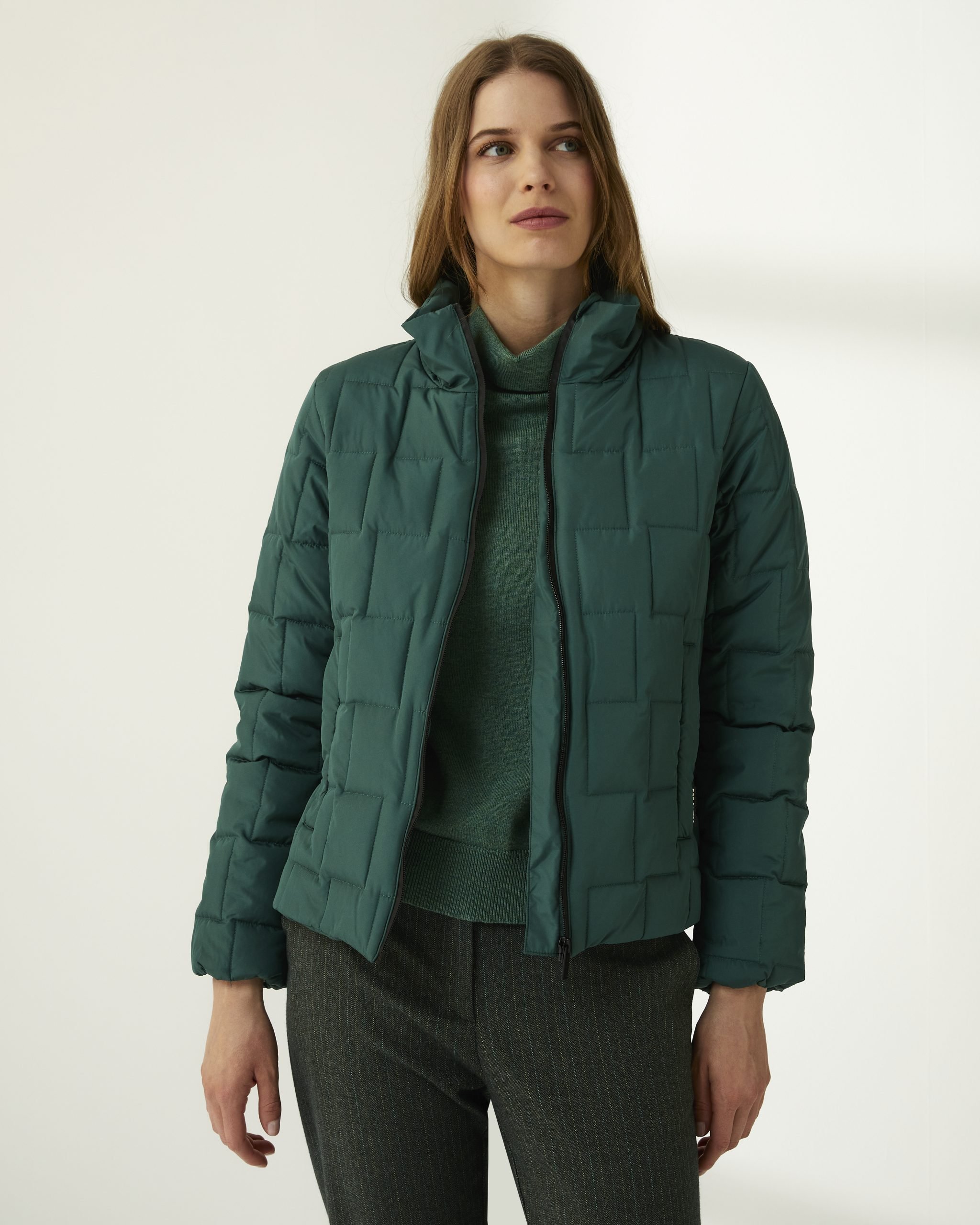 Parka corta verde Paz Torras